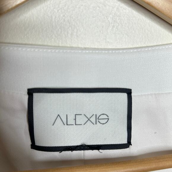 ALEXIS Noere Asymmetrical Cold Shoulder Artsy Top White Sz S $170 {NN10} - Picture 6 of 7